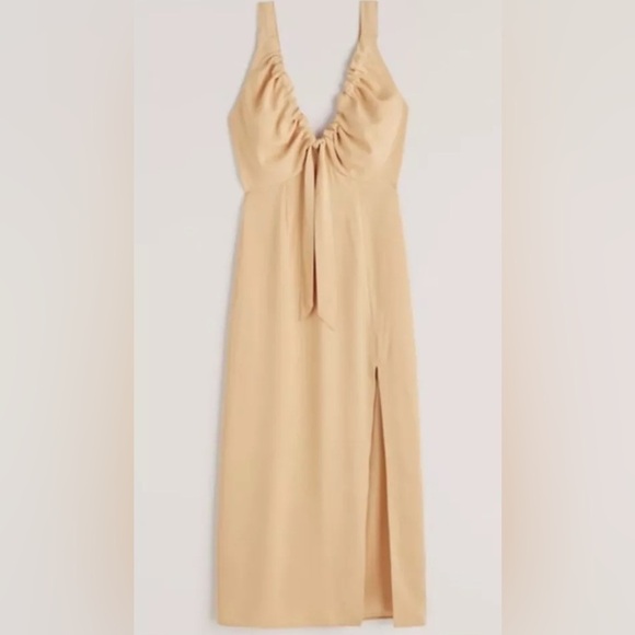 Abercrombie Fitch Cinch Neck Midi Dress in size XXL like new condition - Picture 1 of 6